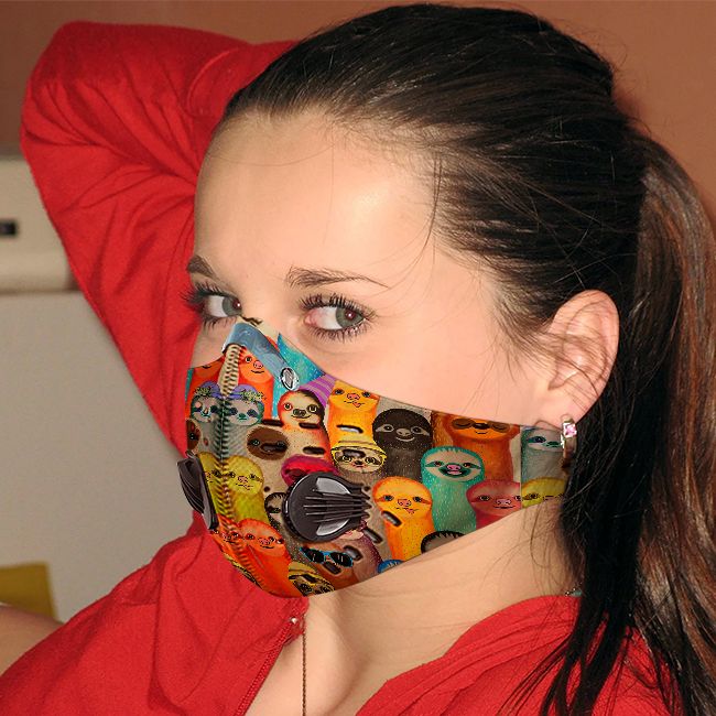 Sloth society carbon pm 2.5 face mask