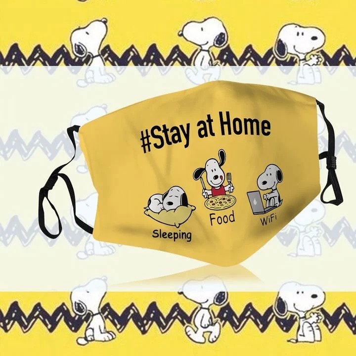 Snoopy stay at home face mask
