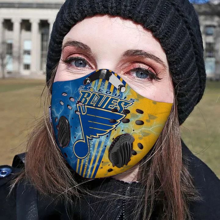 St louis blues filter face mask