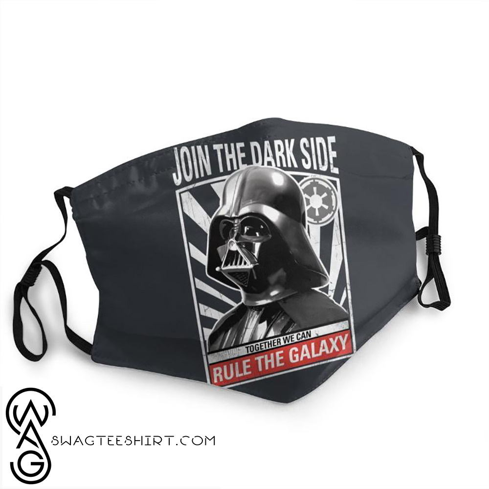 Star wars darth vader join the dark side and together we can rule the galaxy face mask