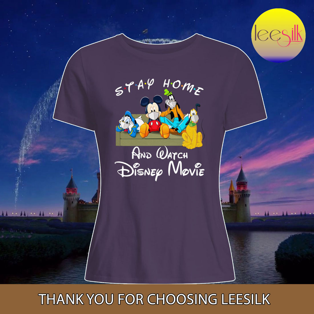 Stay-home-and-watch-Disney-movie-woman-shirt