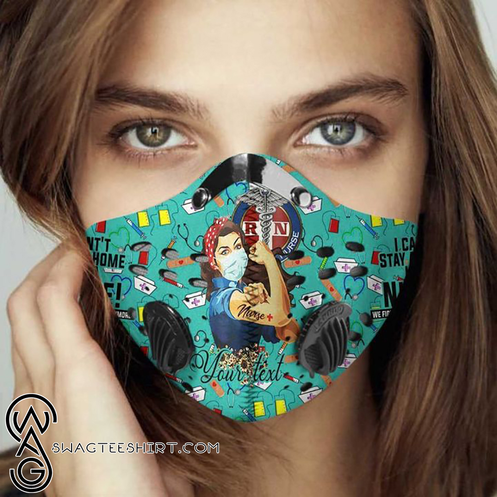 Strong nurse i can't stay at home carbon pm 2,5 face mask