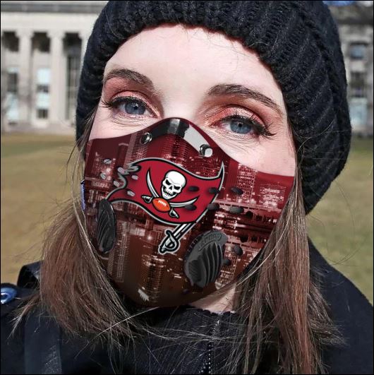 Tampa Bay Buccaneers Flag filter activated carbon face mask