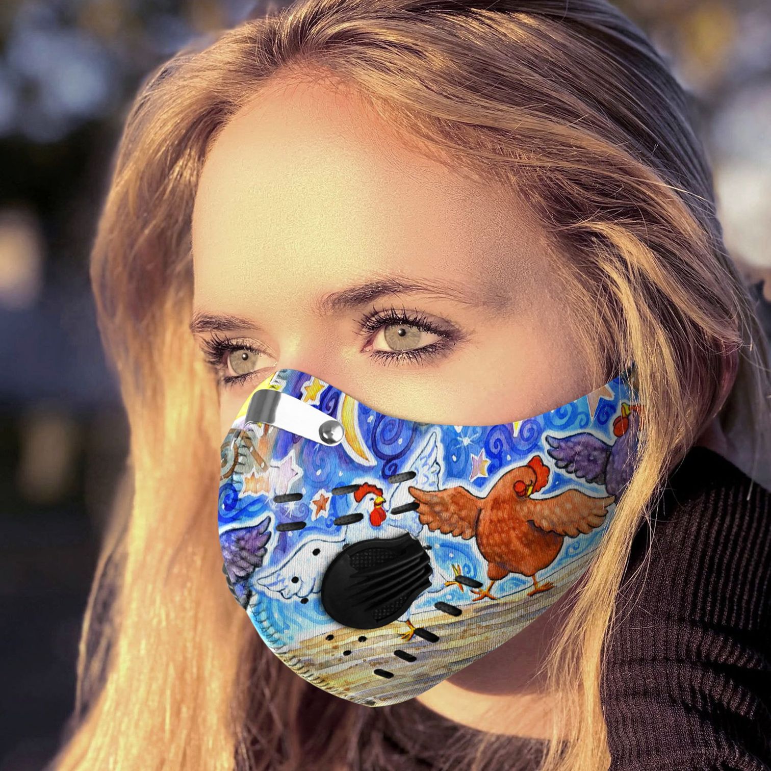 The chicken dance filter activated carbon pm 2.5 face mask – maria