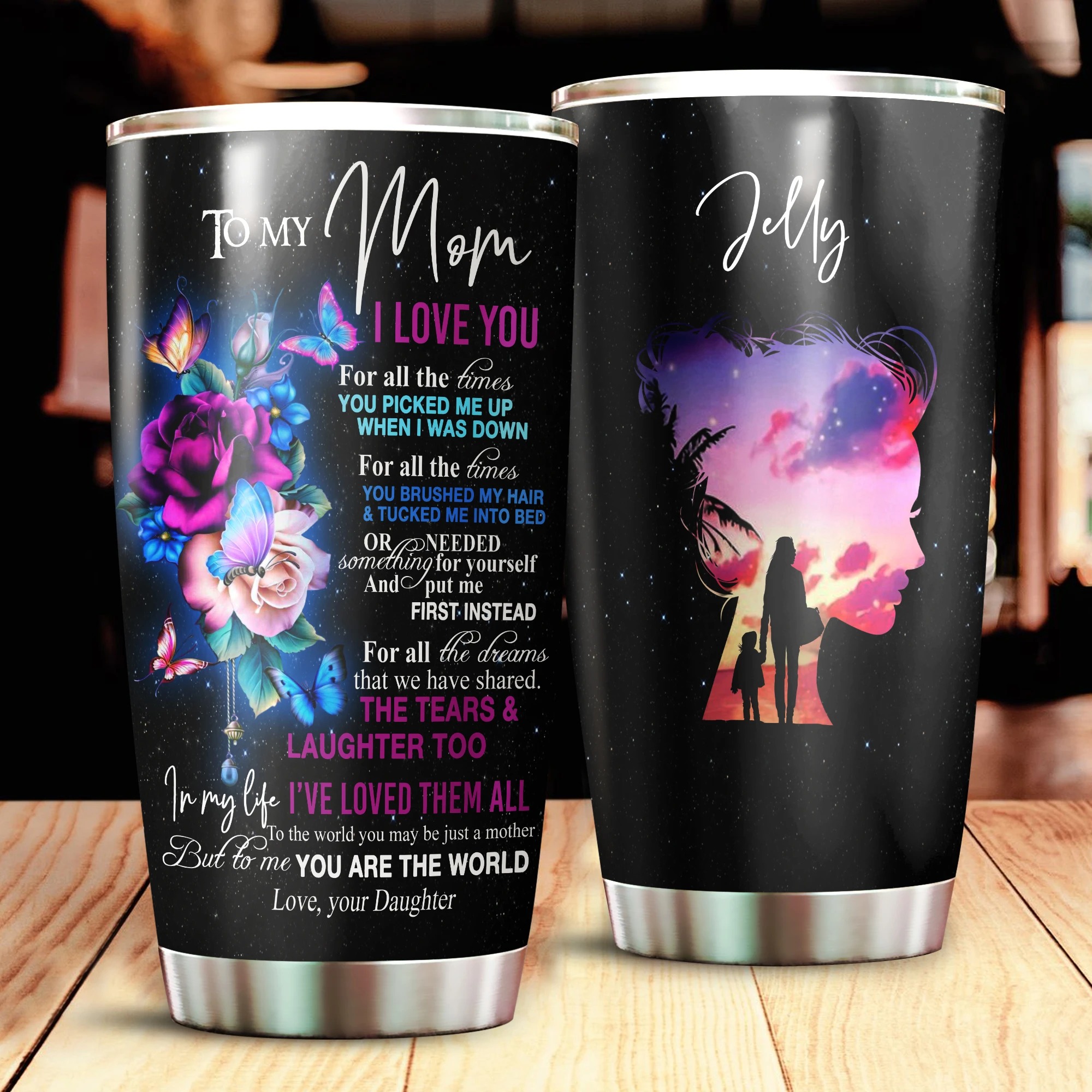 To my mom personalized custom name tumbler