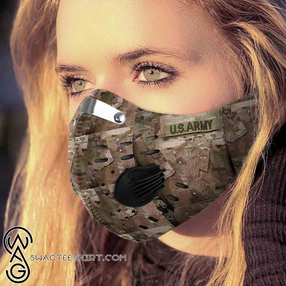 US army camo filter activated carbon face mask