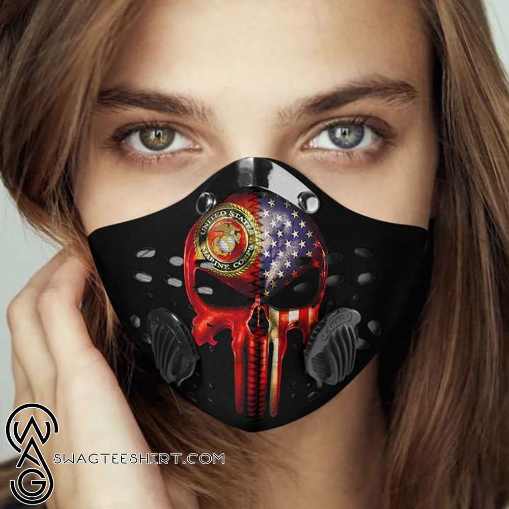 US marine proud skull filter activated carbon face mask