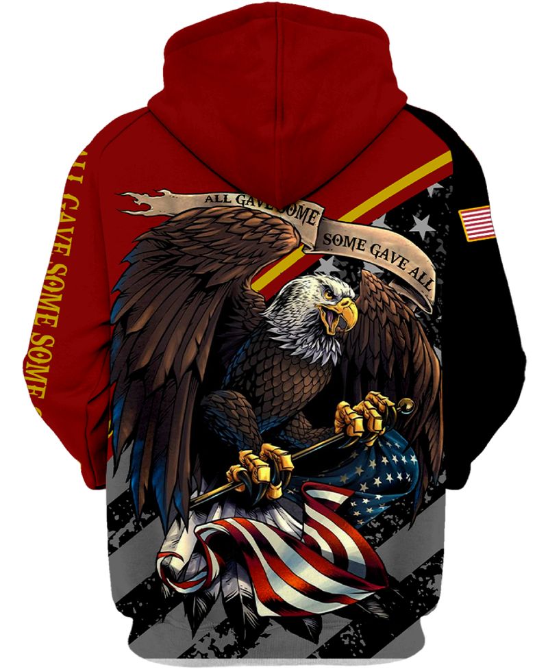 USMC Veteran All Gave Some Some Gave All Eagle 3d hoodie, shirt and sweatshirt