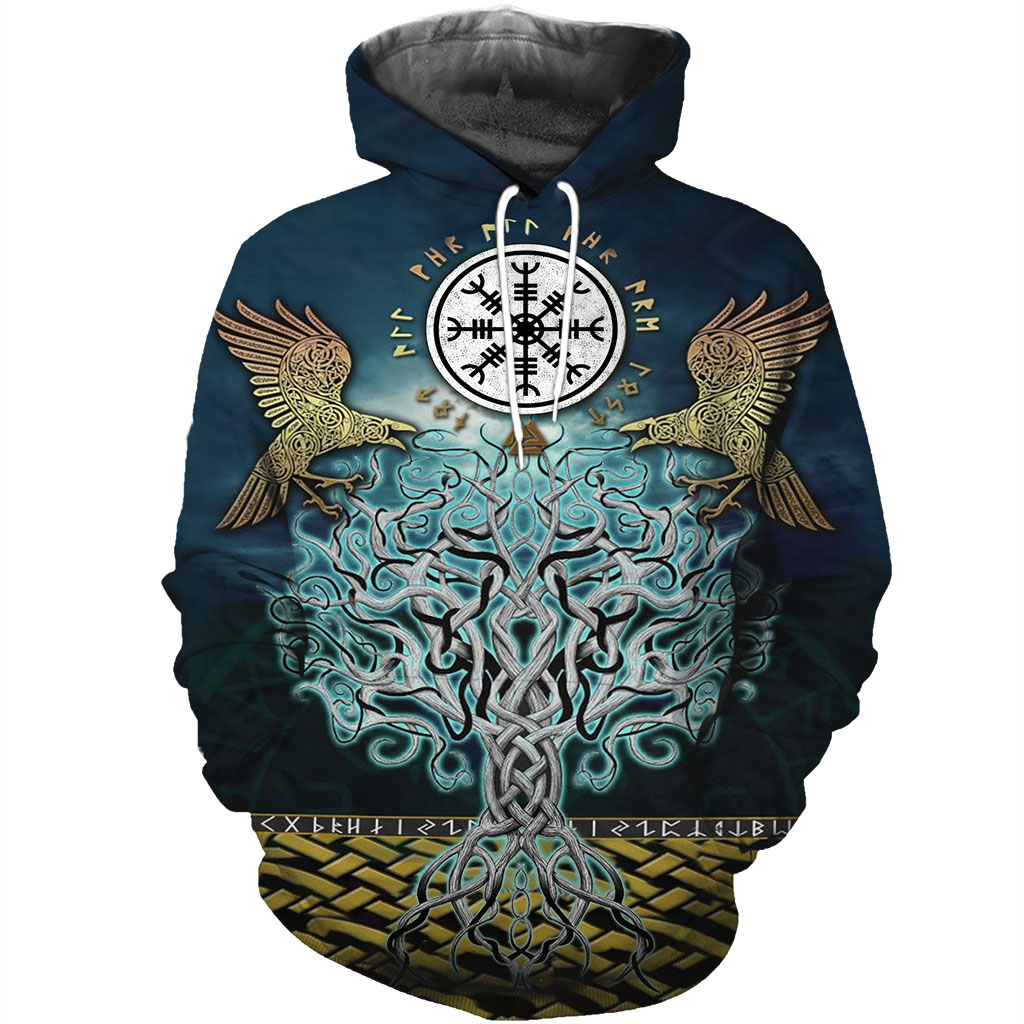 Viking celtic and norse full over print hoodie