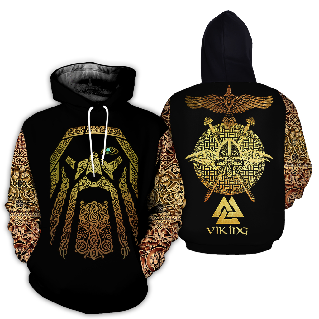 Viking odin full over print hoodie