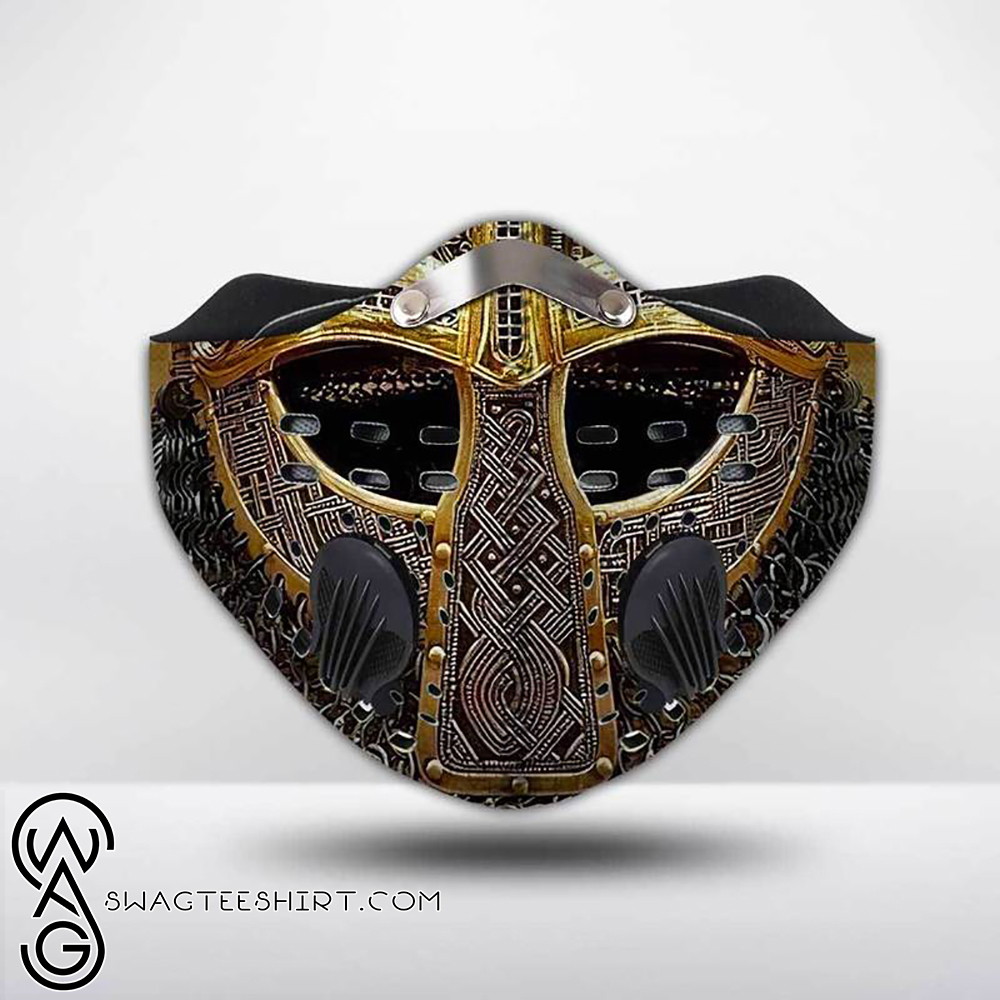 Vikings helmet logo filter activated carbon face mask