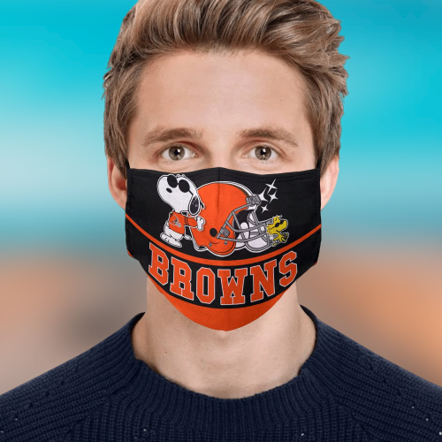 Snoopy Cleveland Browns Face Mask