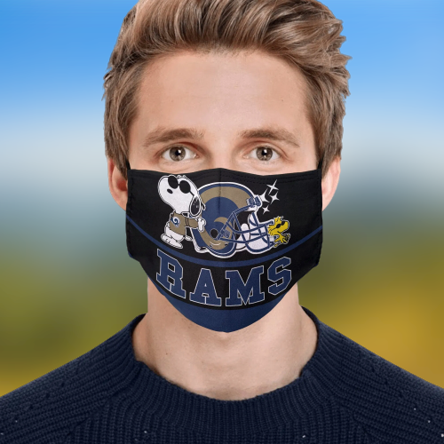 Snoopy Los Angeles Rams Face Mask