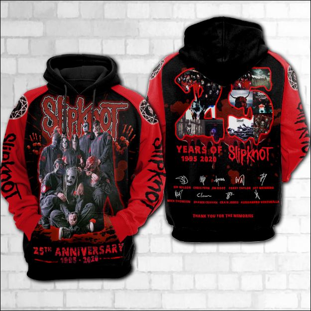 25 years of Slipknot 3D hoodie, shirt – dnstyles