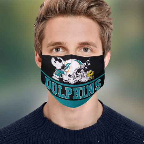 Snoopy Miami Dolphins Face Mask