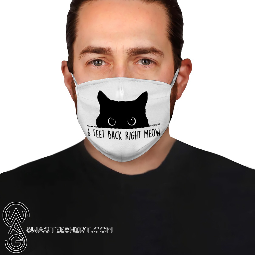 6 feet back right meow anti-dust cotton face mask