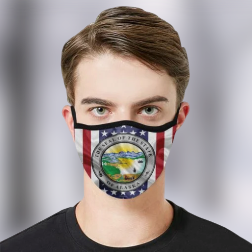 The seal of the state of Alaska Face Mask