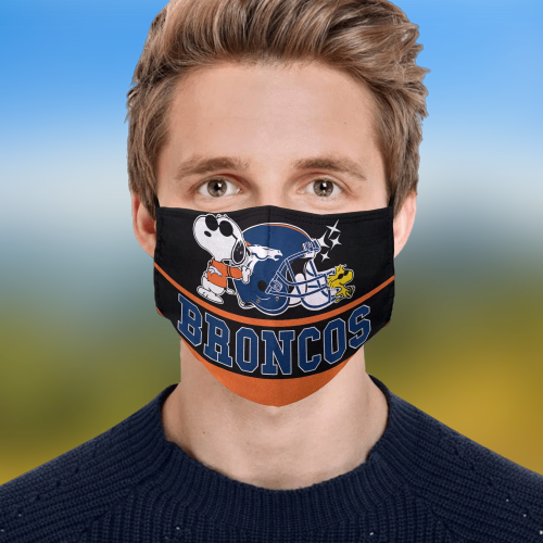 Snoopy Denver Broncos Face Mask