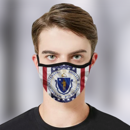 Massachusetts sigillum republic Face Mask