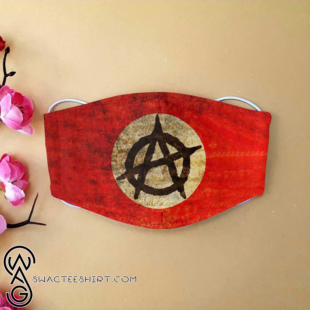 Alhambra anarchy symbol red symbol anti-dust cotton face mask