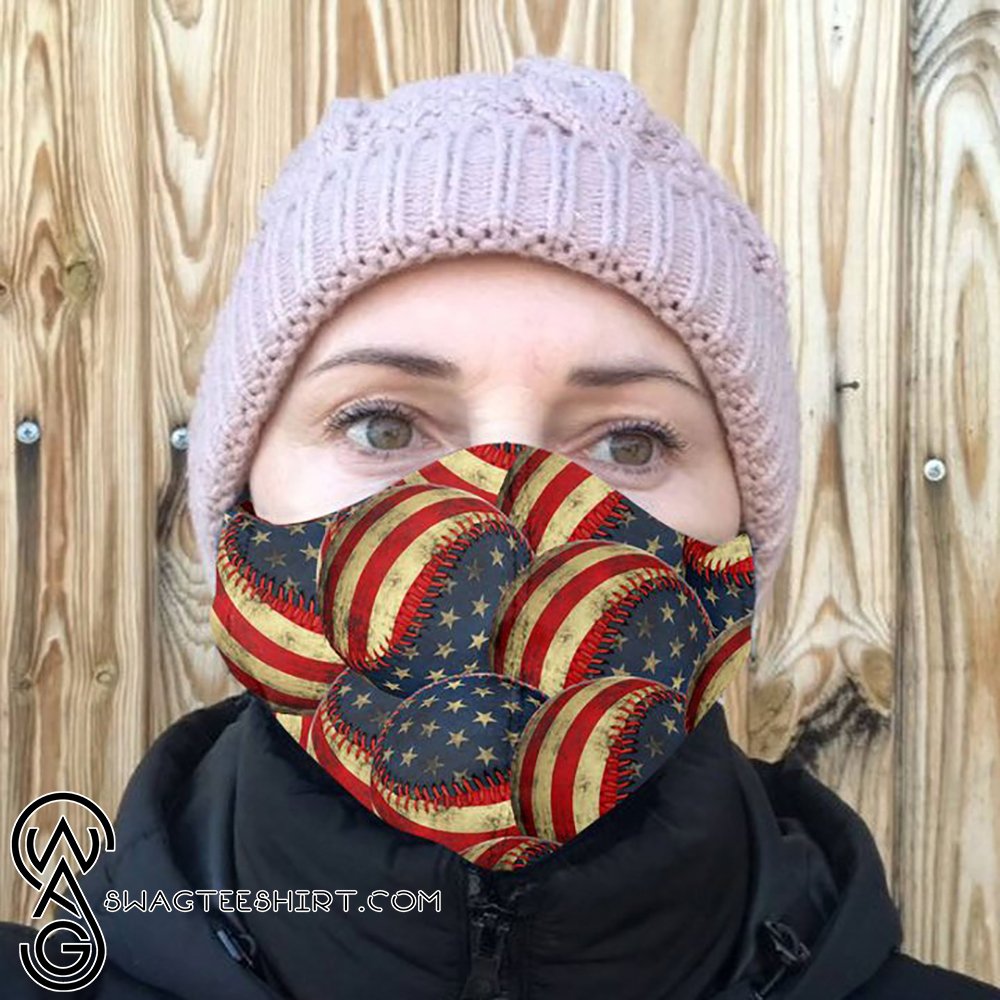 American flag baseball anti-dust cotton face mask