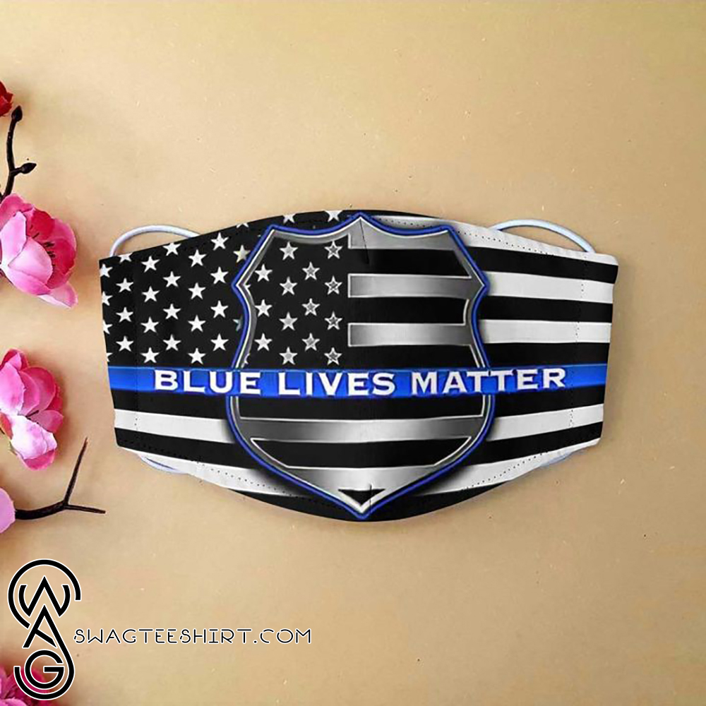 American flag blue lives matter anti-dust cotton face mask