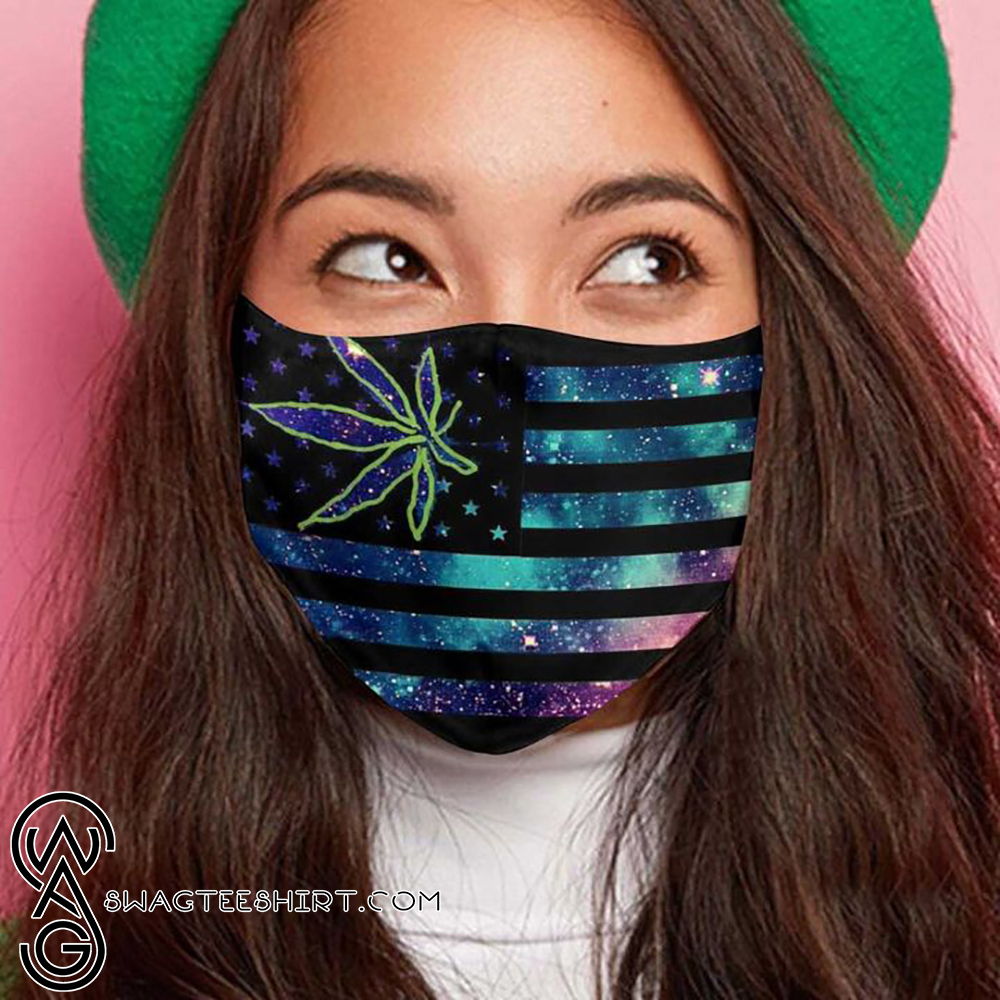 American flag canabis nation anti-dust cotton face mask