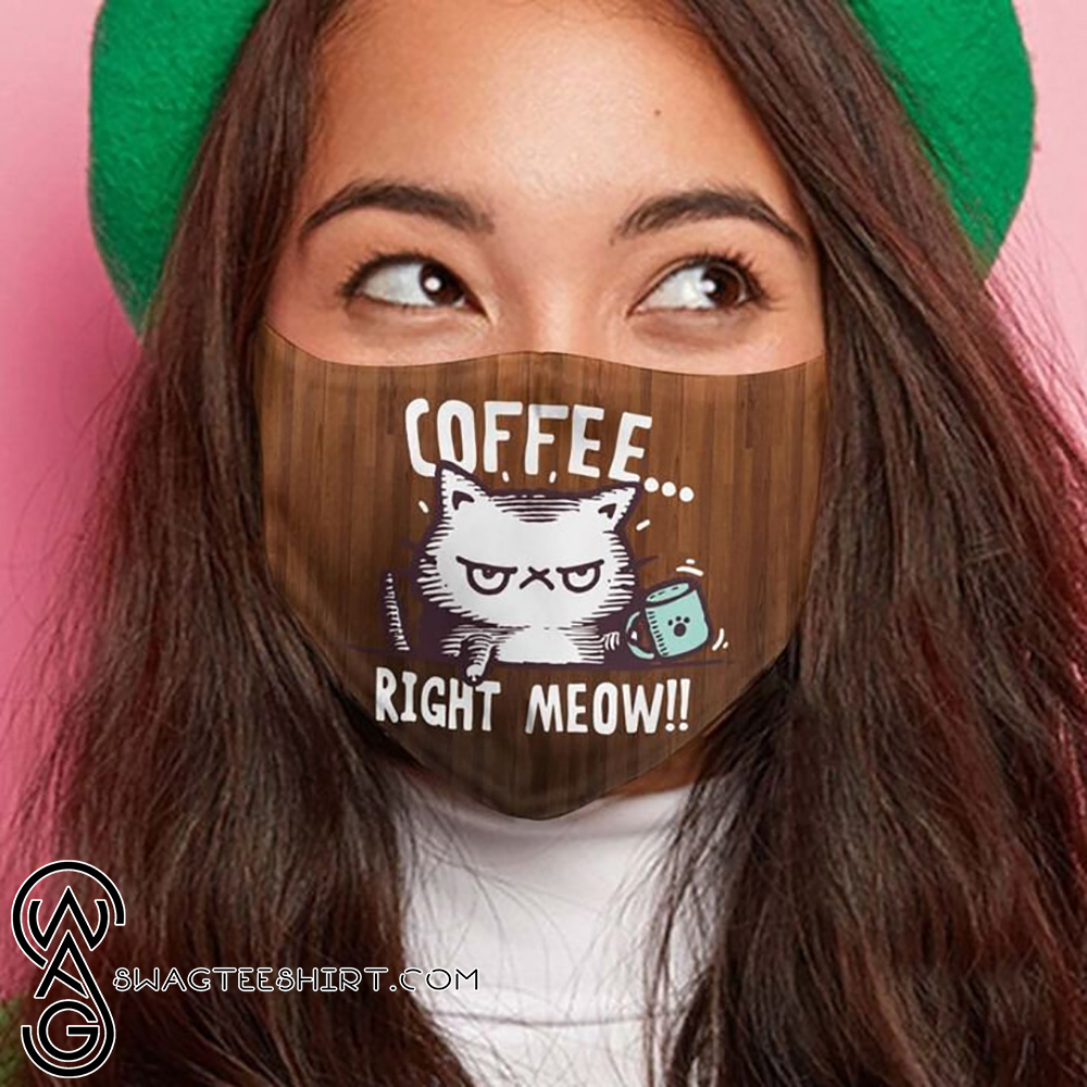 Angry cat coffee right meow anti-dust cotton face mask