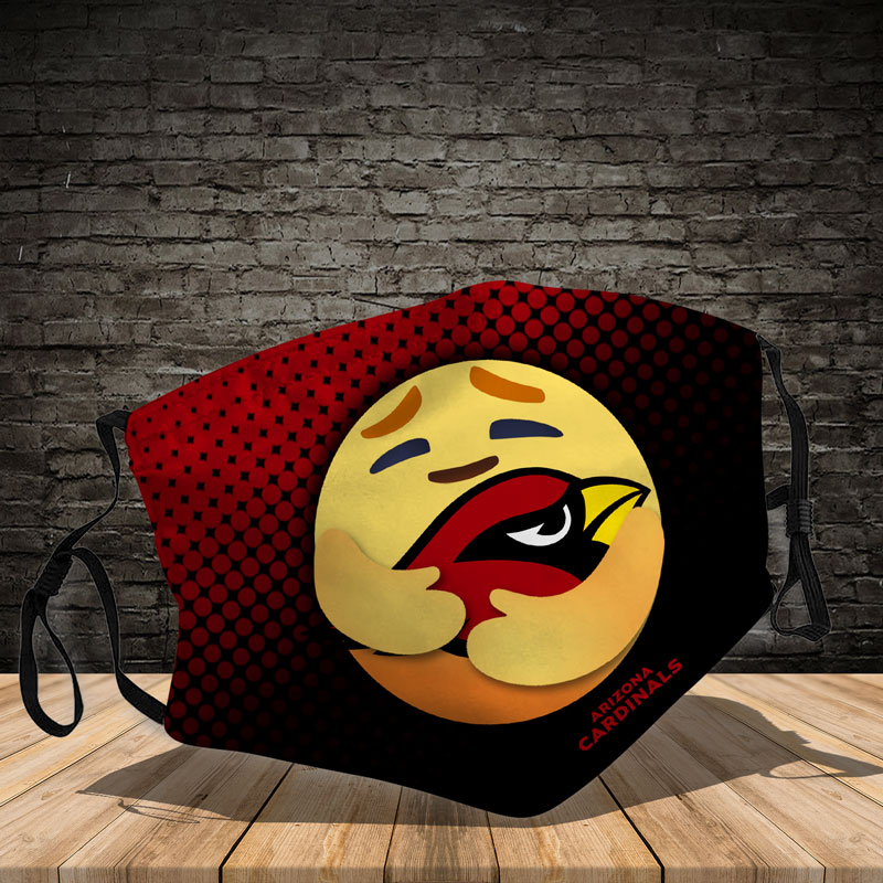 Arizona Cardinals care emoji face mask