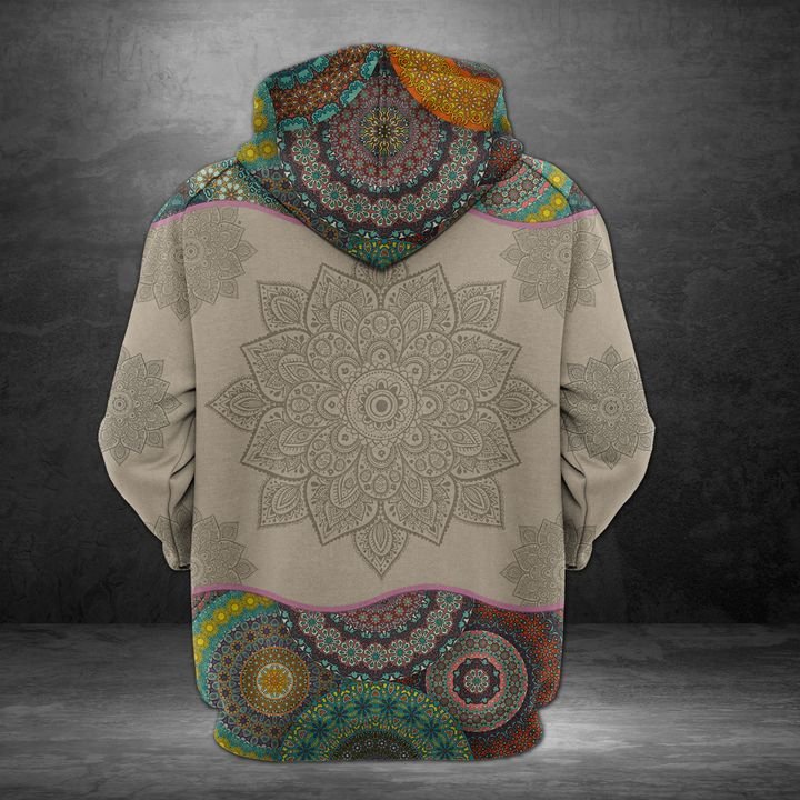 Awesome Michigan Mandala 3D All over print hoodie back