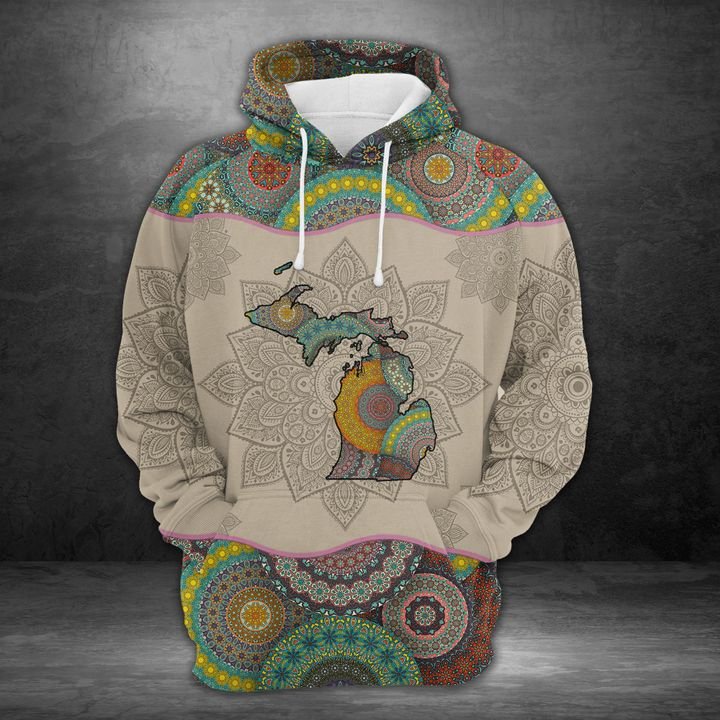 Awesome Michigan Mandala 3D All over print hoodie