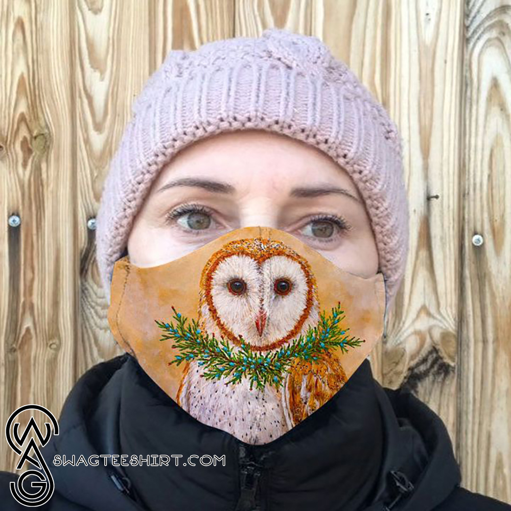 Barn owl anti-dust cotton face mask