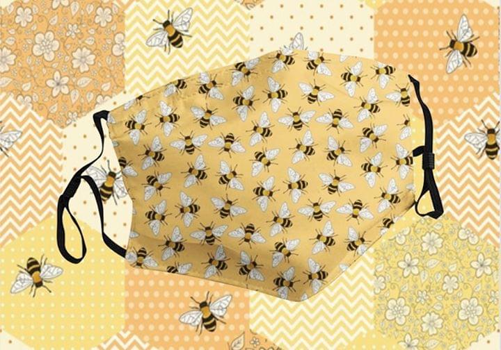 Bee pattern cloth mask