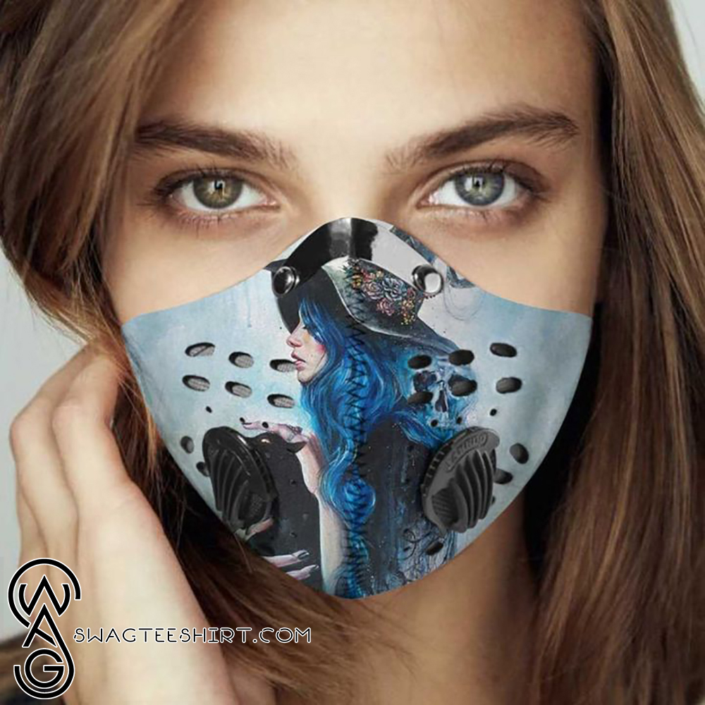 Blue witch filter activated carbon face mask