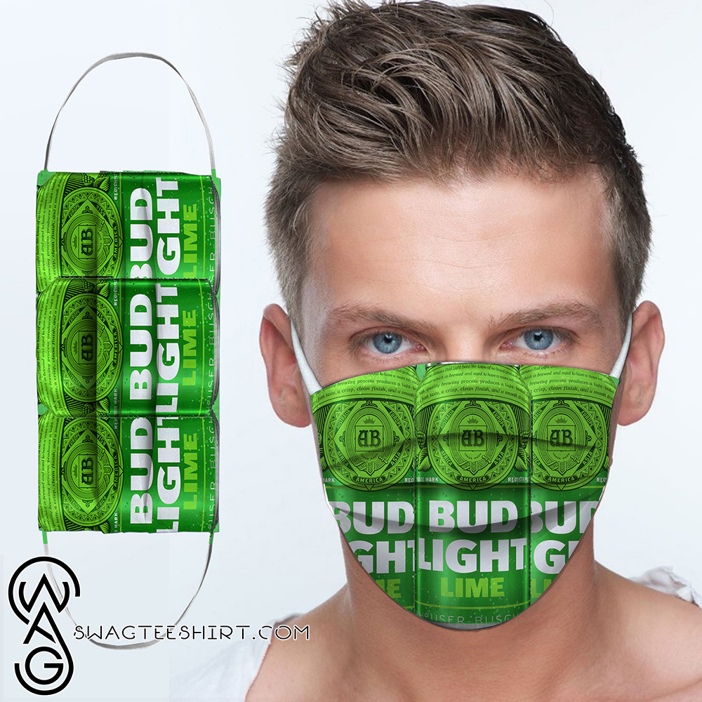 Bud light lime anti-dust cotton face mask