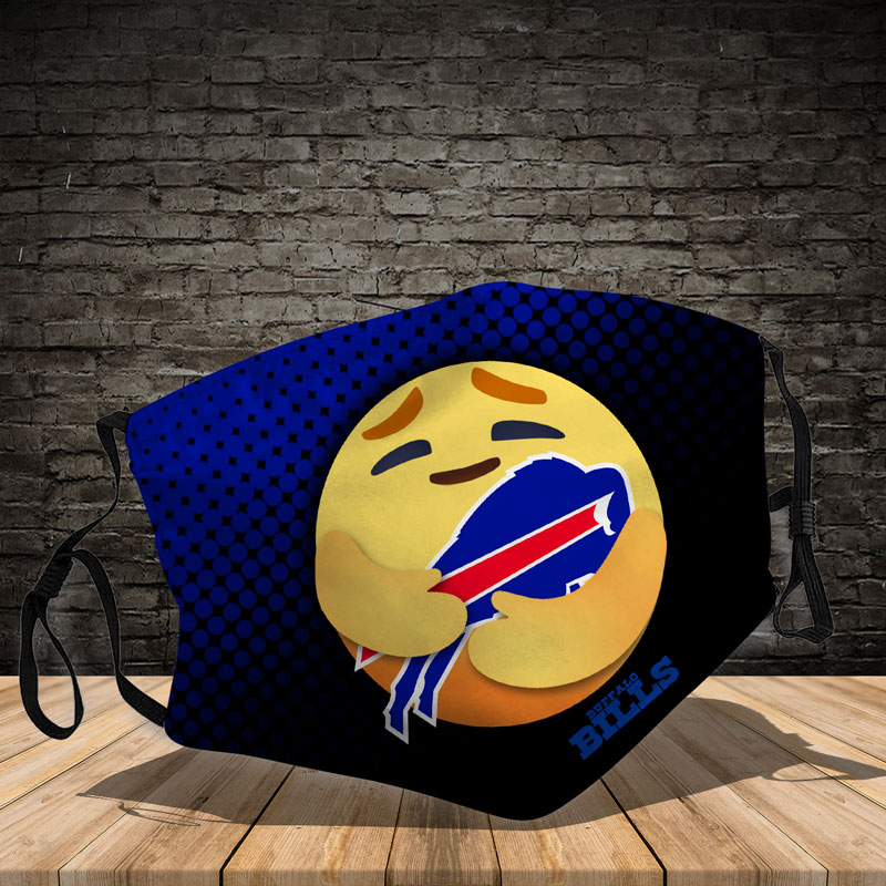 Buffalo Bills care emoji face mask