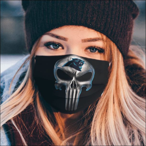 Carolina Panthers The Punisher face mask