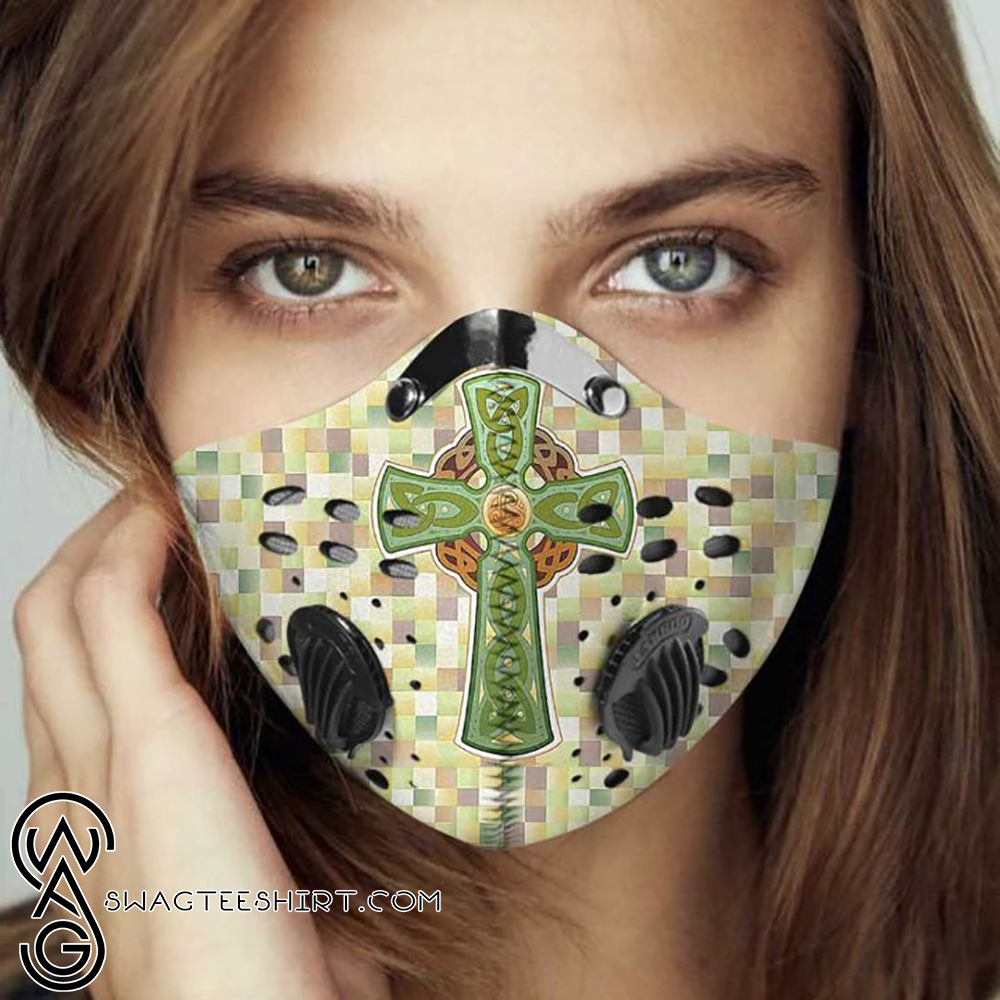Celtic cross filter activated carbon face mask