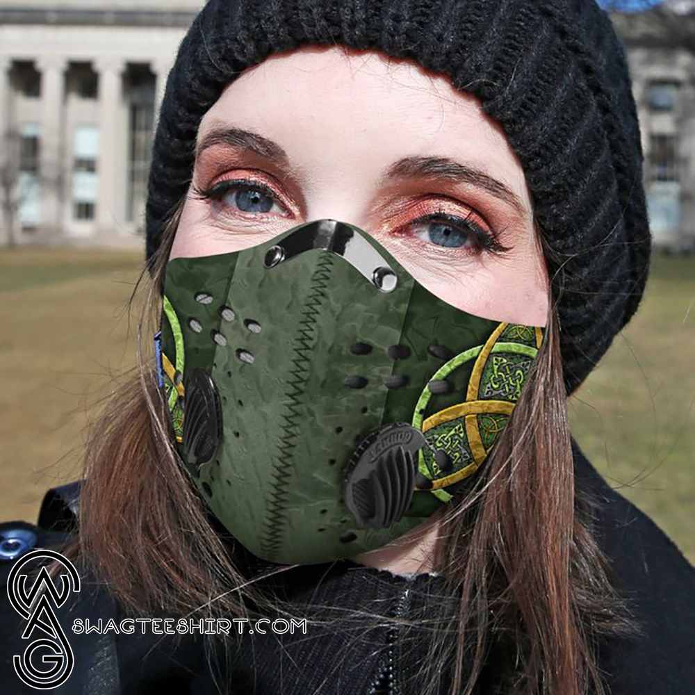 Celtic trinity knot filter activated carbon face mask