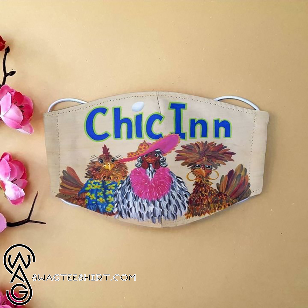 Chicken chic inn all over printed face mask – maria