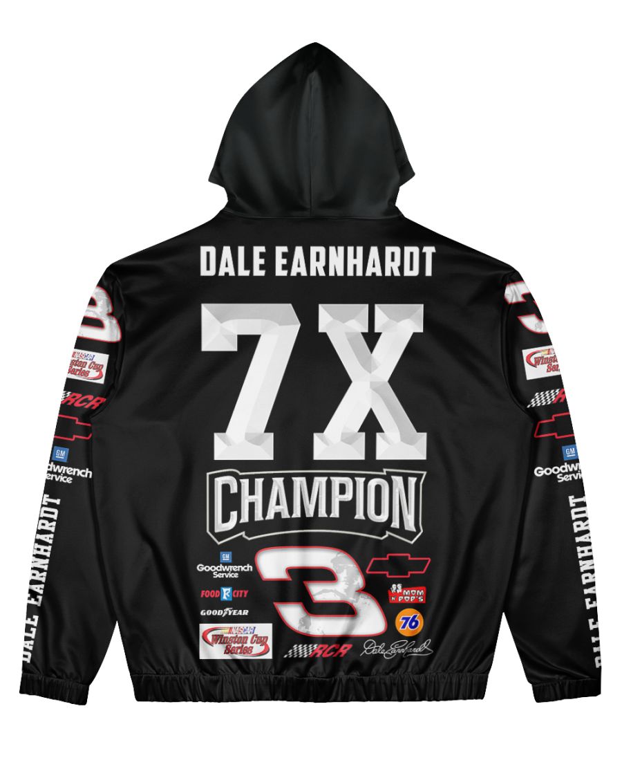 Dale earnhardt 3d All Over Print Hoodie back