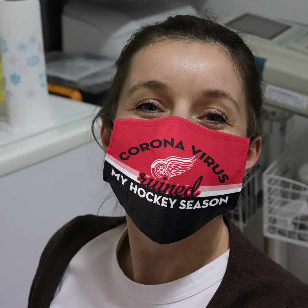 Detroit Red Wings Corona Virus Ruined My Hockey Season face mask1