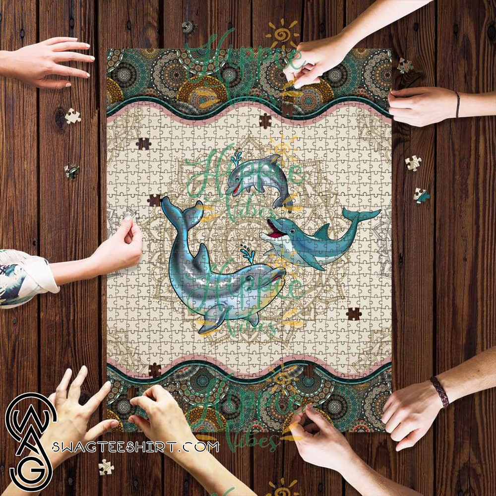 Dolphin mandala jigsaw puzzle