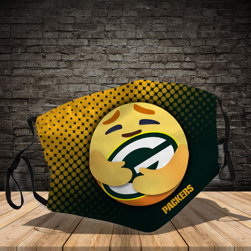 Green Bay Packers care emoji face mask