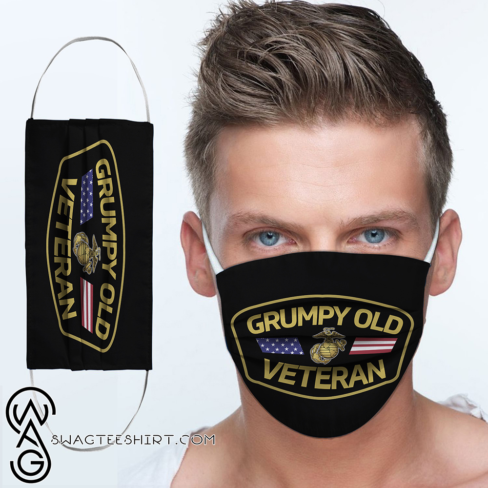 Grumpy old us marine corps veteran anti-dust cotton face mask