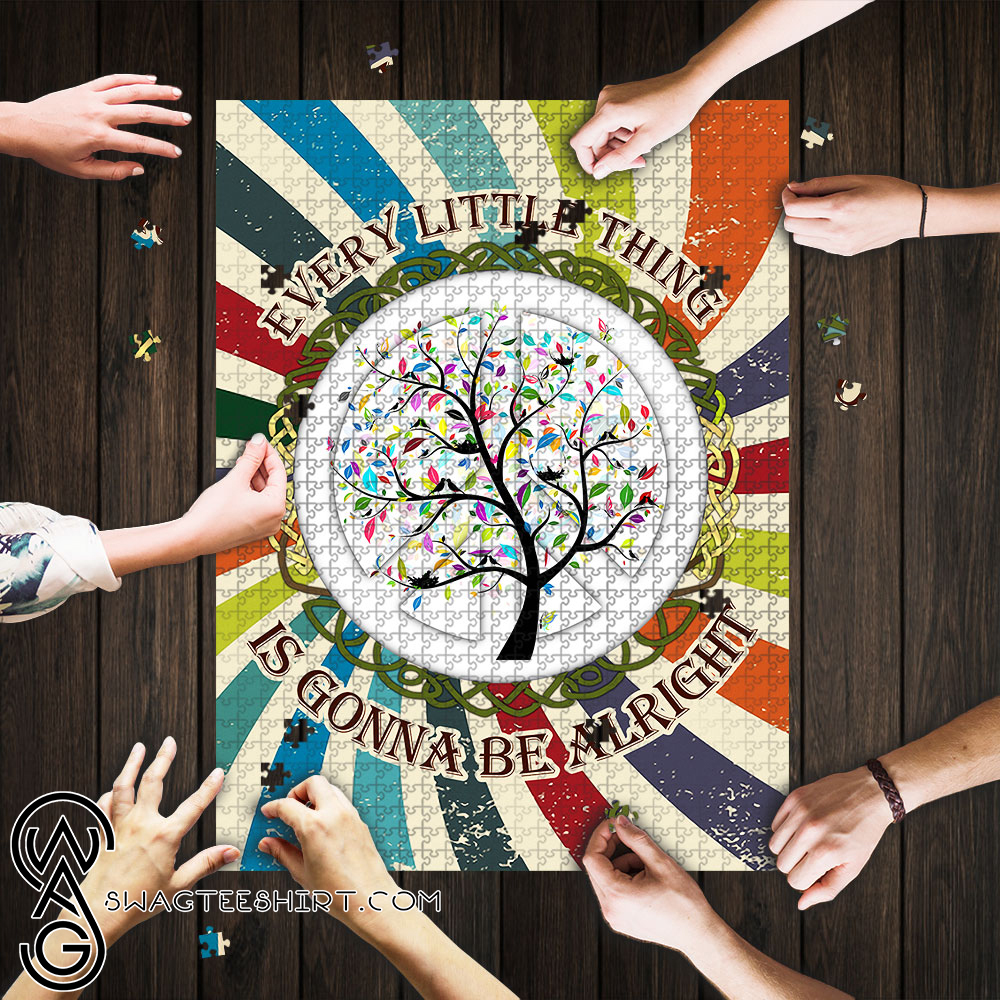 Hippie every little thing is gonna be alright jigsaw puzzle – maria