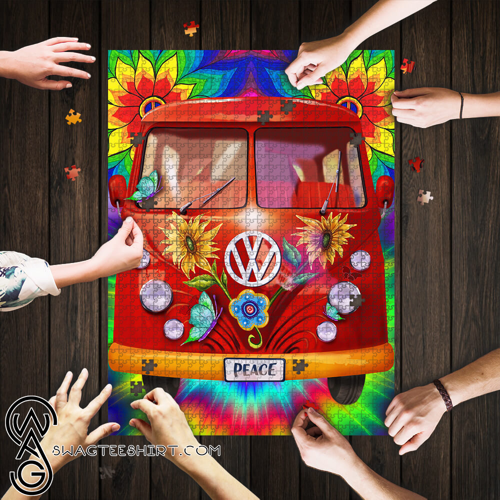Hippie peace vans car jigsaw puzzle – maria
