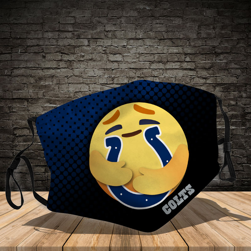 Indianapolis Colts care emoji face mask
