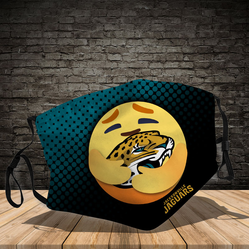 Jacksonville Jaguars care emoji face mask