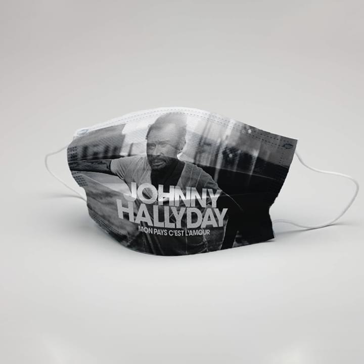 Johnny Hallyday - Mon pays c'est l'amour cloth mask